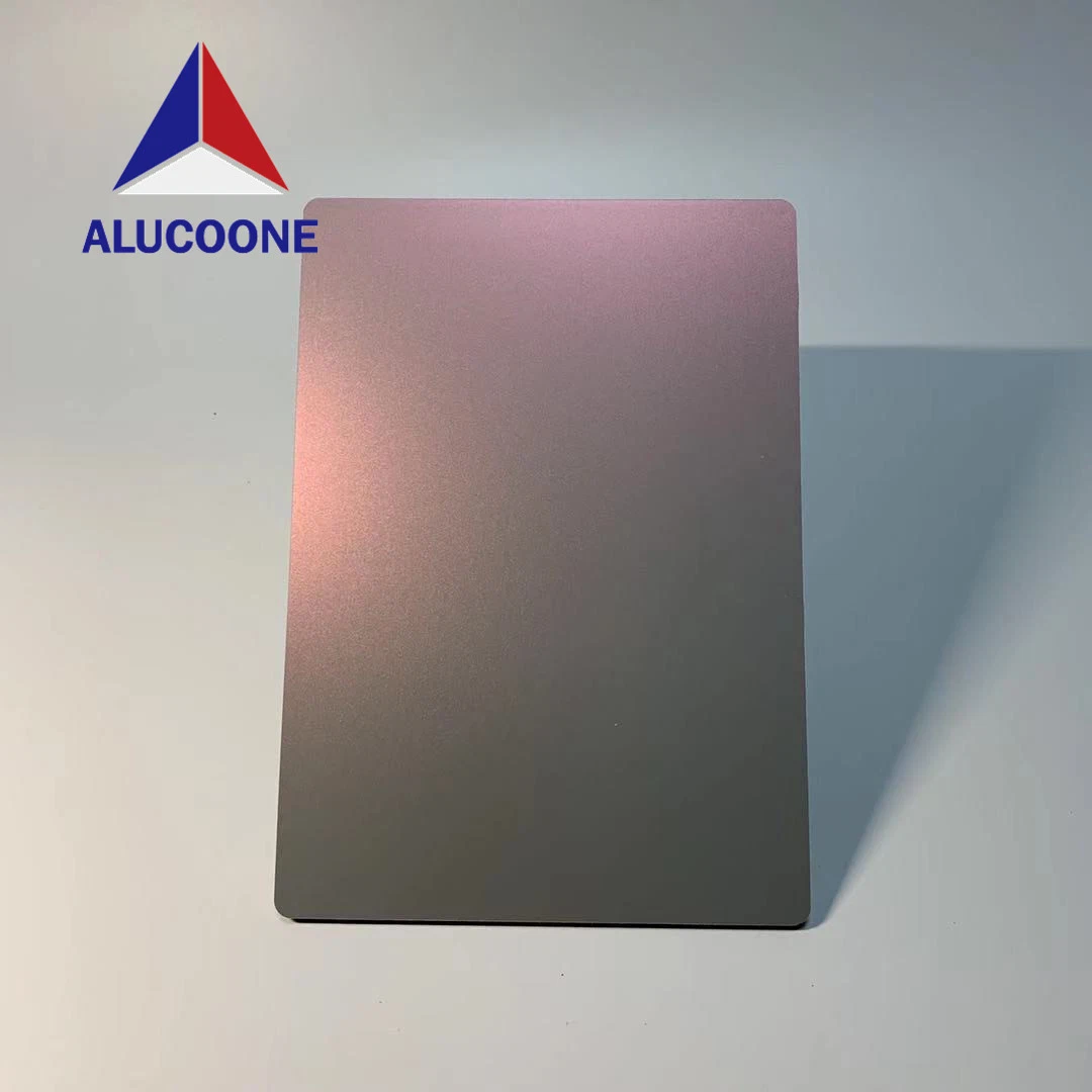 La norma ISO PE y recubierto de PVDF ACP Panel Compuesto de Aluminio de camaleón Precio