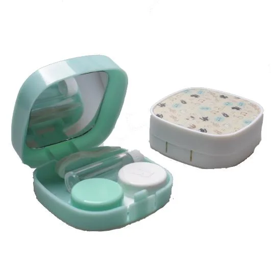 Regalo de promoción de la Mayorista/Proveedor de lentes de contacto de colores Caso Caja con espejo de pinzas