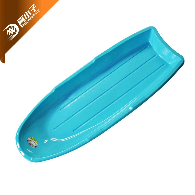 Wholesale/Supplier Factory Price Snow Sports Kids Adults Straight Slippery Toboggan Sled Plastic Snow Sledge