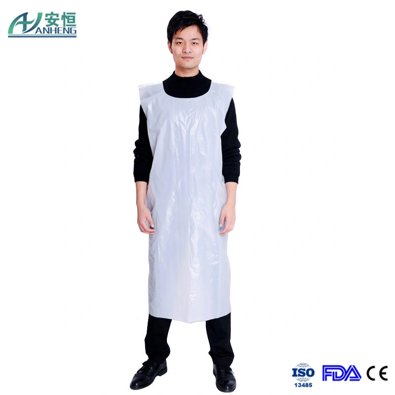 Transparent Disposable Bib Apron, Poly Apron Flat Packing