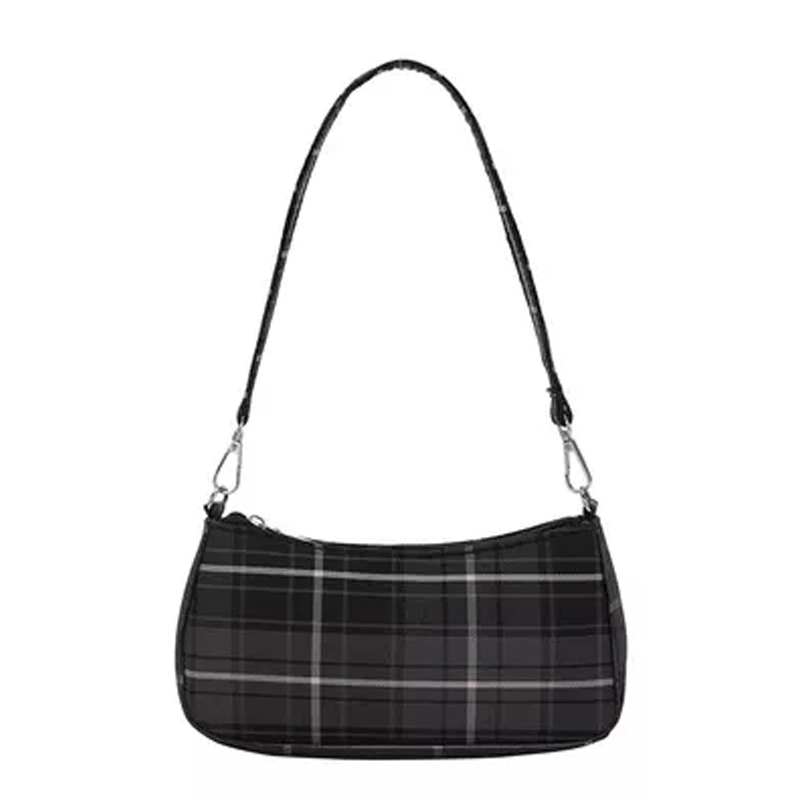 Plaid Print Underarm Bags Fashion Cloth Ladies Handbag Pop Design Sense Fashion Rainbow Plaid Striped Print Shoulder Bag