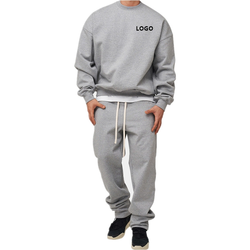 Logotipo personalizado a los Hombres sudadera con capucha de algodón en blanco y el chándal Sudadera Sweatpants