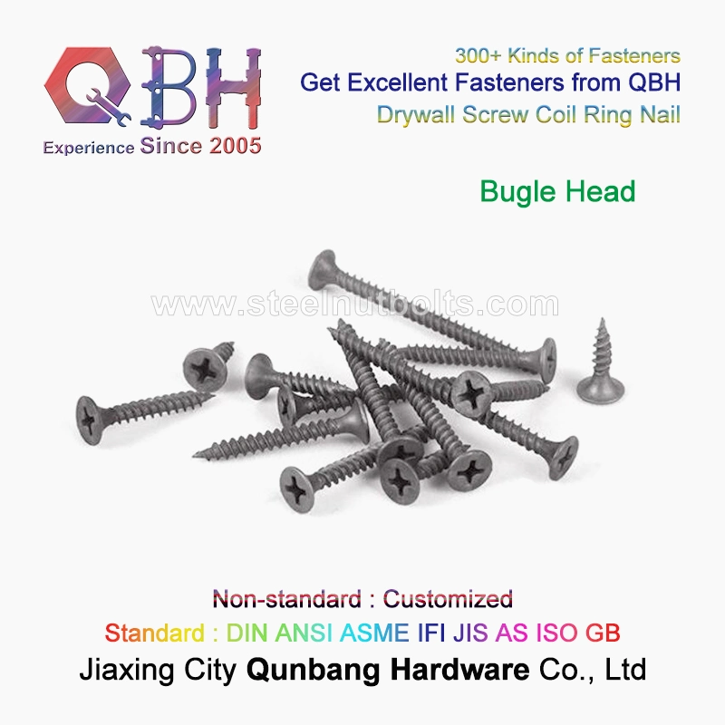 Stainless Carbon Steel Hex Hexagon Round Bugle Slotted Head Coarse Thread Drywall Furniture Wood Self Tapping Drilling Roofing Ring Anchor Chipboard Screws