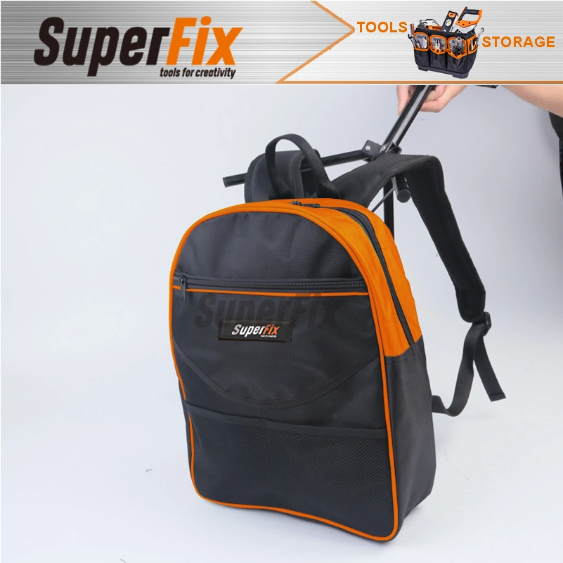 Double Shoulder Polyester Tool Bag with Small Pockets, Fashion Design Toolkit