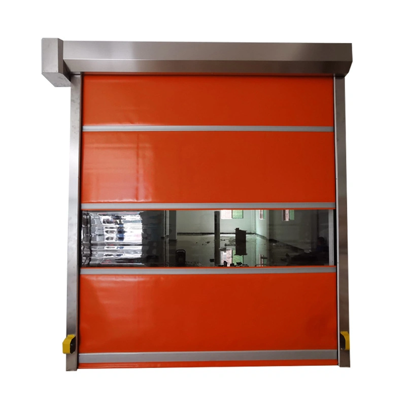 Stainless Steel Airshower Frame Roller PVC High Speed Door for External