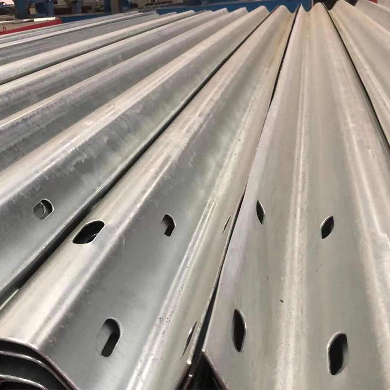 Steel W Beam Highway Guardrails Per ISO9001, 3mm Galvanized