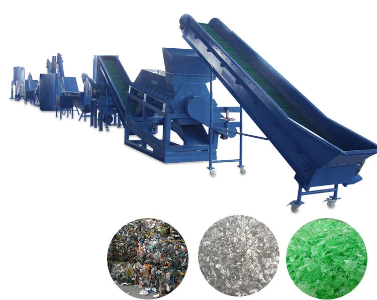 Yatong 500kg Pet Flake Washing and Recycling Line Pet PE PP Crushing and Washing