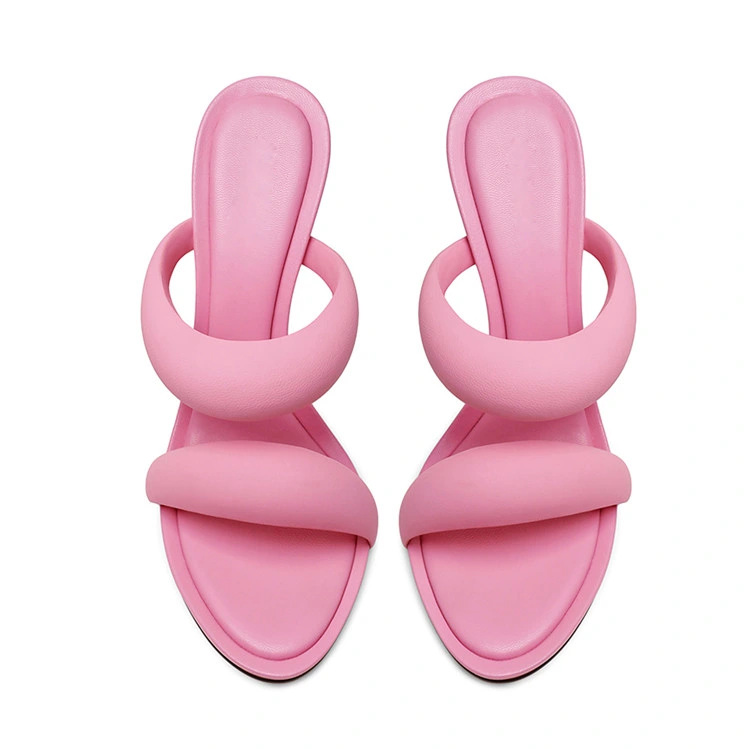 Fashion Women Ladies Shoes Fancy New Design Sexy Sandal Open Toe Female Slides Sexy Slipper Shoes Mules Heels for Women Ladies