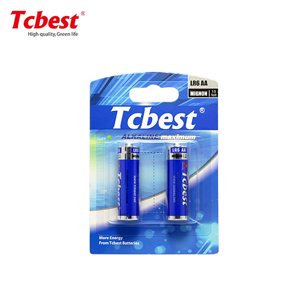 Factory Tcbest Directly Supply 1.5V Lr6 AA for Toys/Power Tools/Home Appliances/Radio OEM Zinc Manganese Primary Super Dry Cell Alkaline Battery