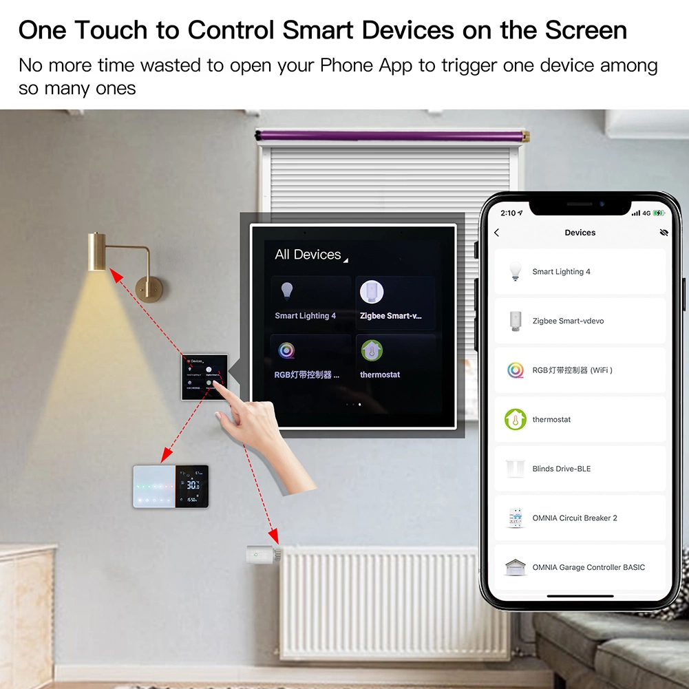 Sistema de control central Smart Home Panel de pantalla táctil sistema integrado Conecta todos los dispositivos Smart Wi-Fi Tuya Zigbee todo en uno