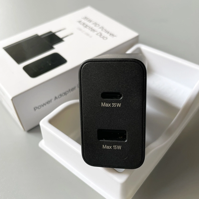 Novo adaptador de corrente PD de 35 W para Samsung S23 S22 Carregador de telefone S20 carregador USB C adaptador USB eu Tampão