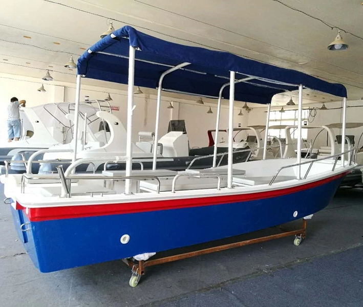 Liya New Design Big Canopy Fiberglass Hull Fishing Boat with 5.8m