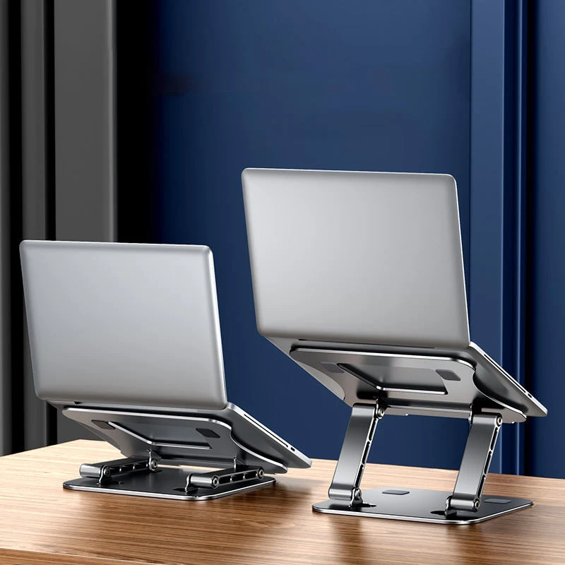 New Arrival Hight Quality Simple Design Metallic Sturdy Support Laptop Stand with Adjustable Folding