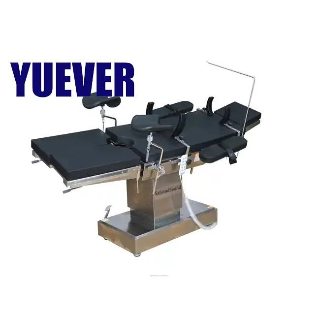 Yuever Medical 7 funções Mesa cirúrgica elétrica Equipamento de sala de operação Tabela de funcionamento elétrico