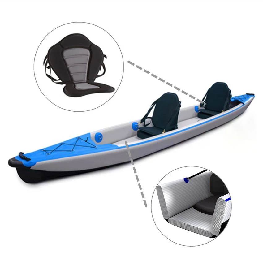 La máxima calidad de la familia de 2 personas Canoa plegable pesca kayak inflable personalizado