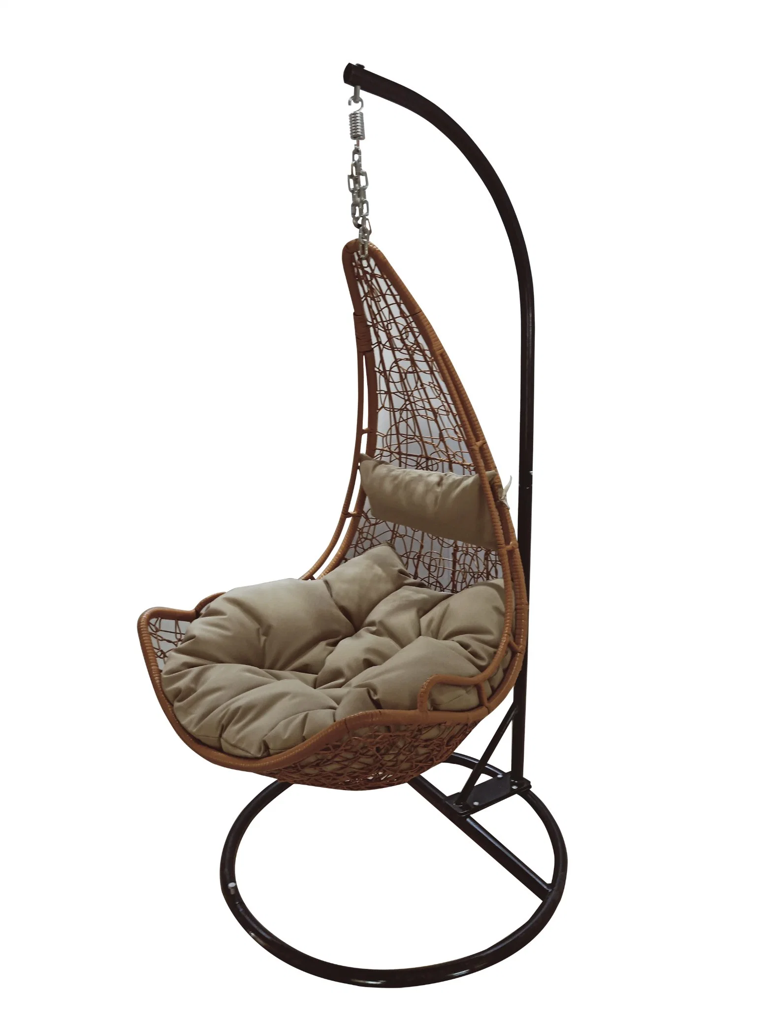 Outdoor Patio Wicker Weave Furniture Hanging Rattan Egg Swing for Garden