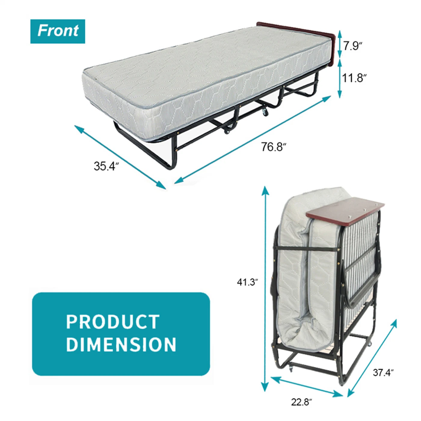 Factory Price Wholesale/Supplier Folding Steel Bed Steel Furniture Easy to Receive for Kids