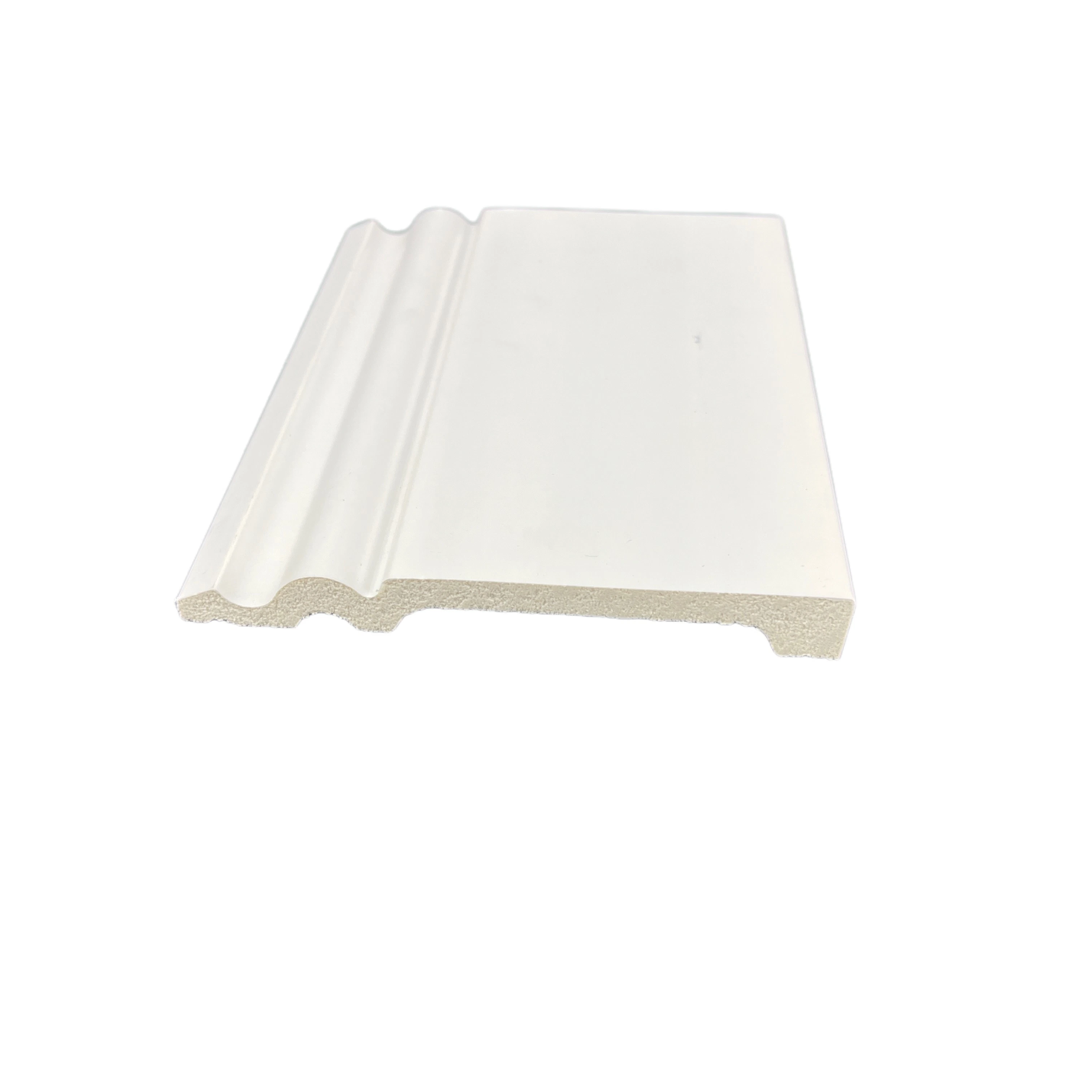 12cm Width Wood Color PS Baseboard Waterproof Skirting Boards PS Mouldings Flooring Trims White Plastic Wall Base