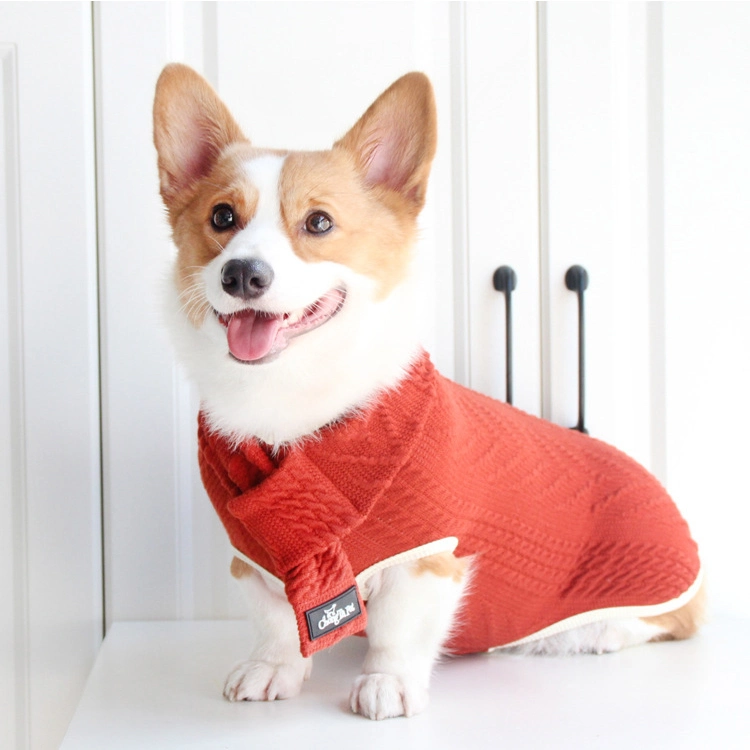 Corgi Teddy Golden Retriever Одежда винтажный Twist PET Sweater