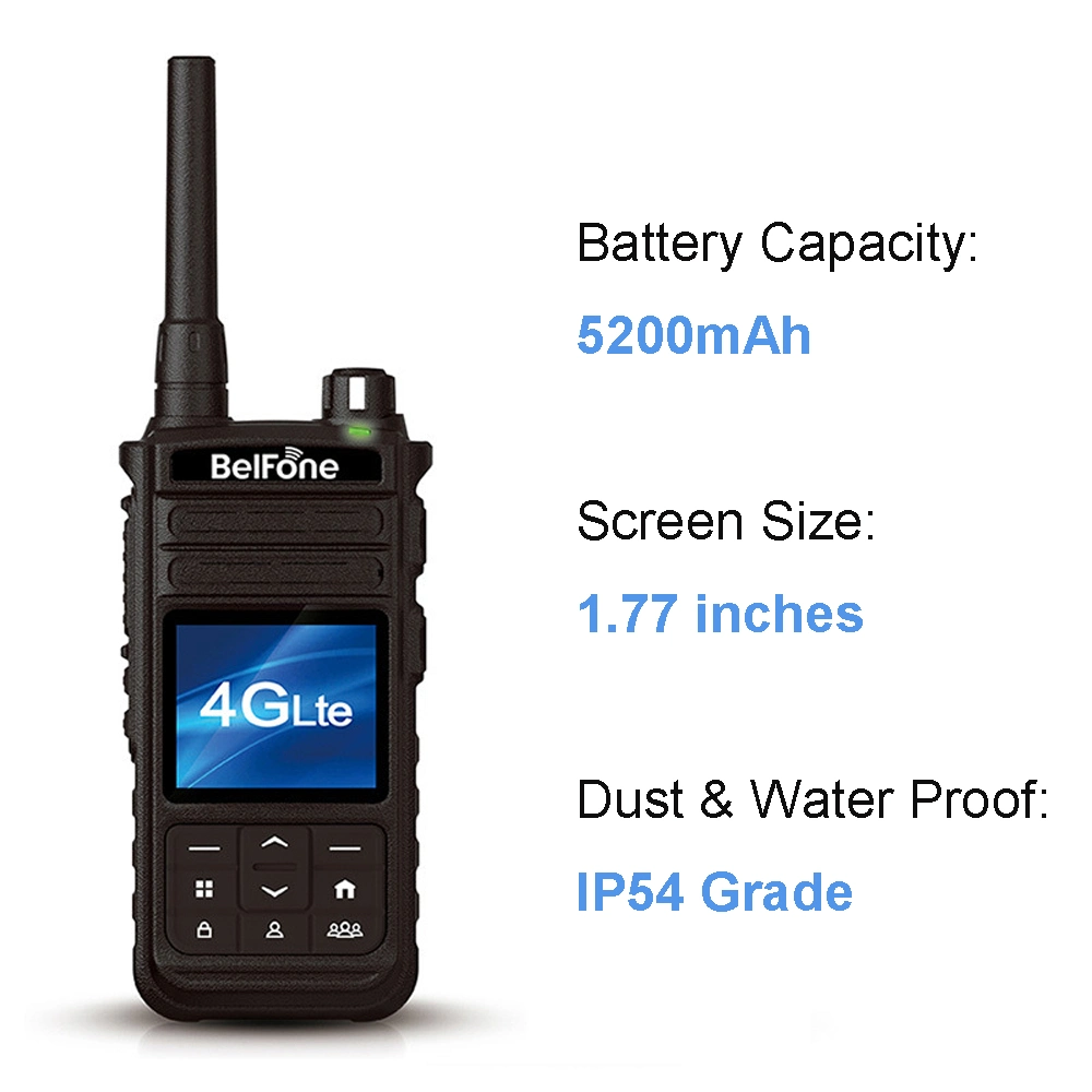 Pantalla 1,77inch Android Radio portátil POC Walkie Talkie LTE 4G Con soporte GPS WiFi