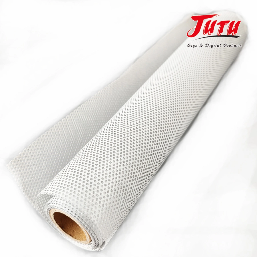 Adhesive Sticker 1.52*50 M Advertising Material Perforated PVC Self-Adhesive Vinyl Window Film