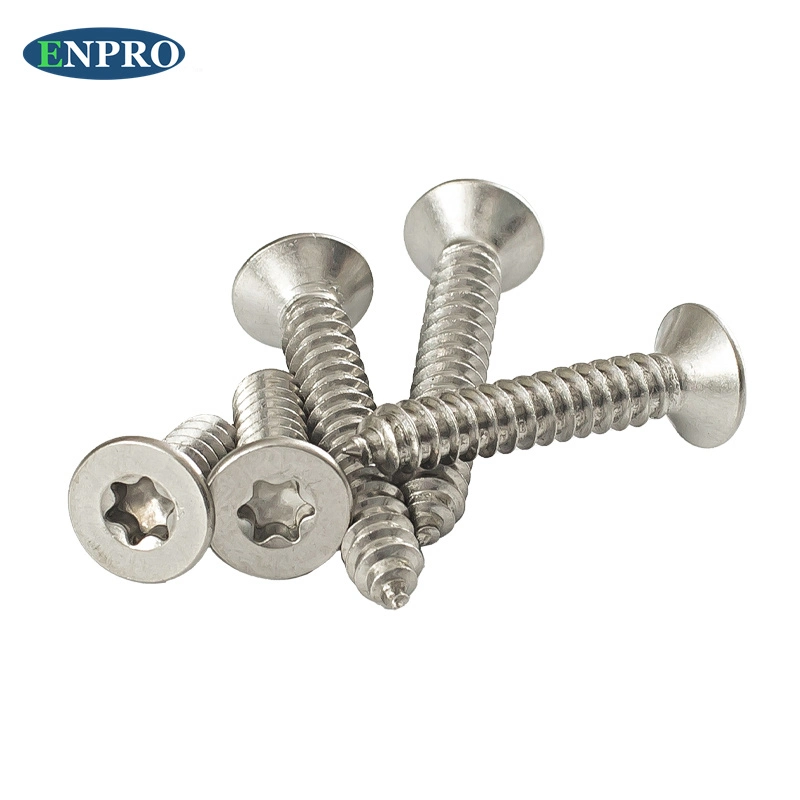 Custom de hierro de acero inoxidable Tornillería de acero galvanizado de Zinc sujetadores autorroscante de muebles de aglomerado de madera plana cabeza Torx Bugle Tornillos Autorroscantes fabricado en China