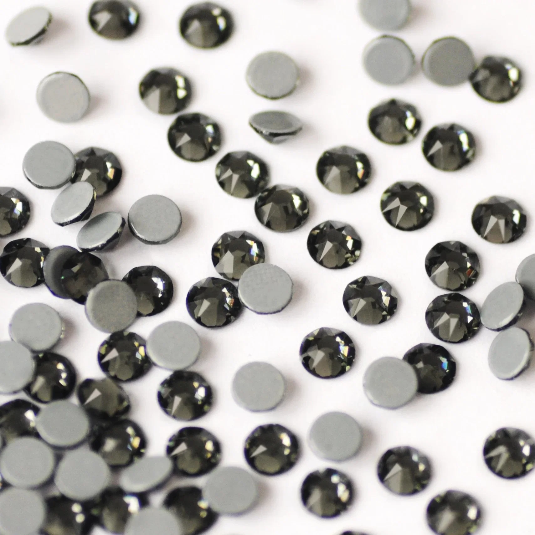 2088hf All Sizes Jet Glass Strass DIY Iron on Hot Fix Flat Back Hotfix Crystals Black Rhinestones for Dress