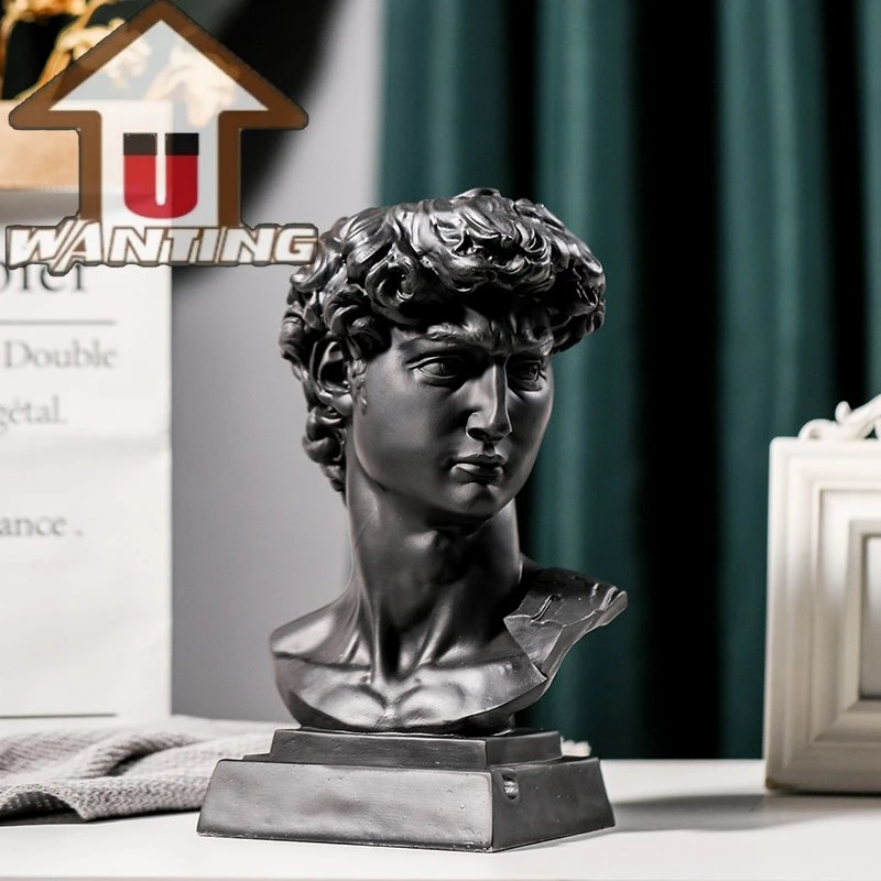 Polyresin David Statues Flor Pot/jarrón decoración interior y exterior Ornament Soporte de teléfono