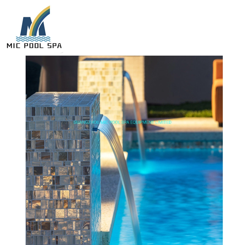 Colorful Acrylic and Stainless Steel Material Water Descent&Waterfall for Swimming Pool Decoration