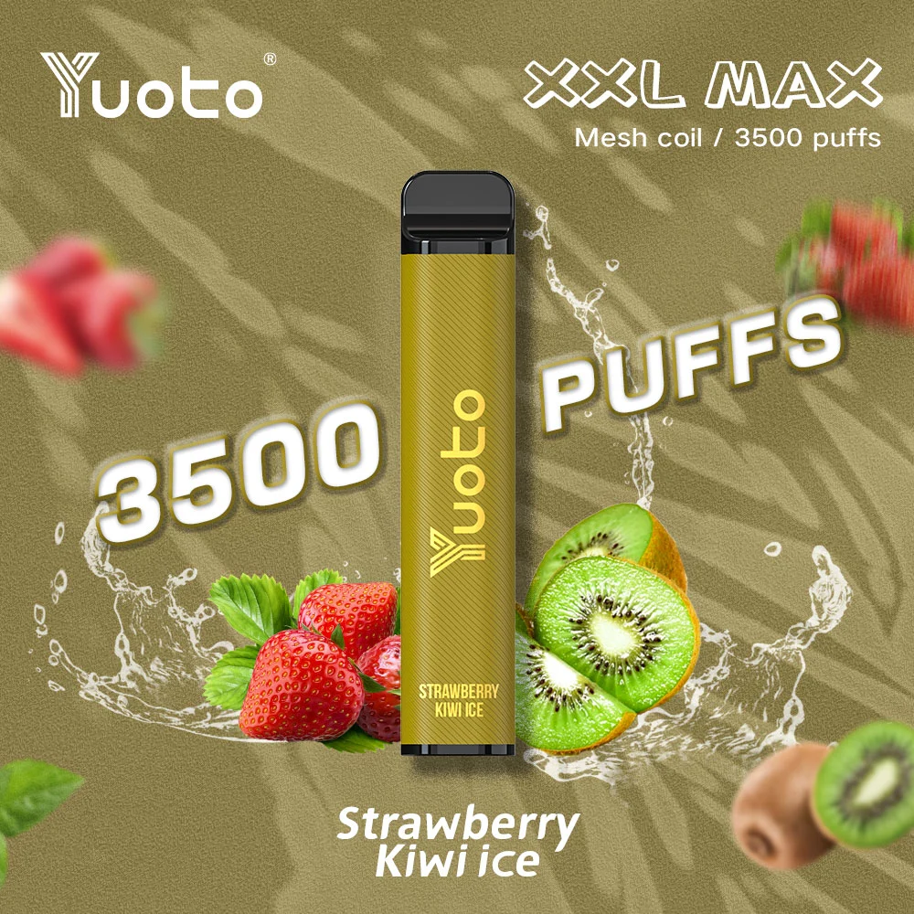 Yuoto XXL Max 3500 puffs Vape jetable Mini E-cigarette Starter Kits saveur de fraise Kiwi