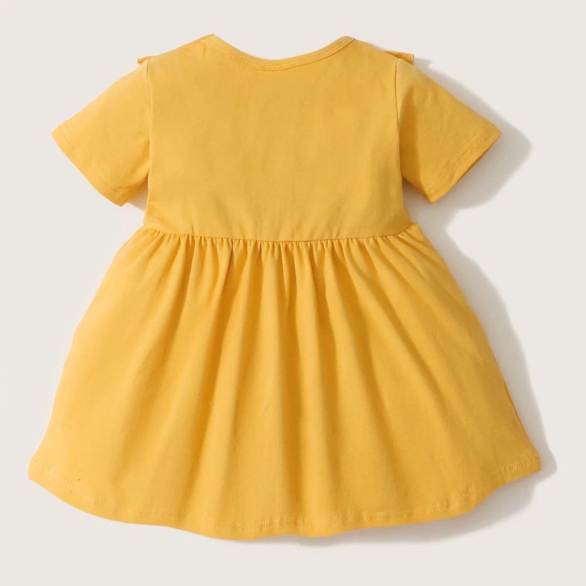 Girls Dress Summer 2023 New Comfortable Solid Color Dress Baby Clothes