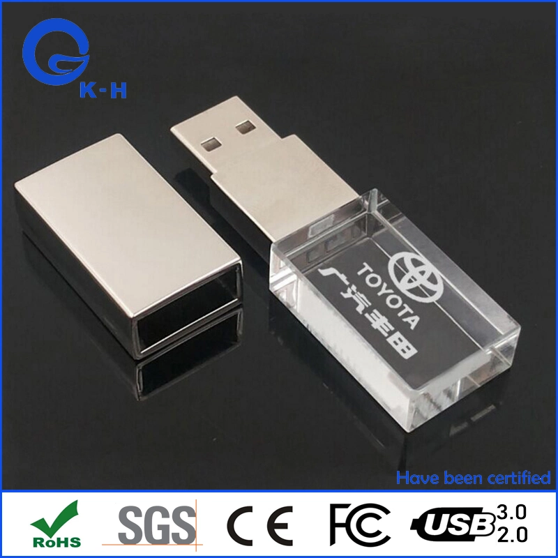 Wholesale/Supplier Promotional Glass Memory USB Flash Disk Crystal Memory Drive 16GB 32GB