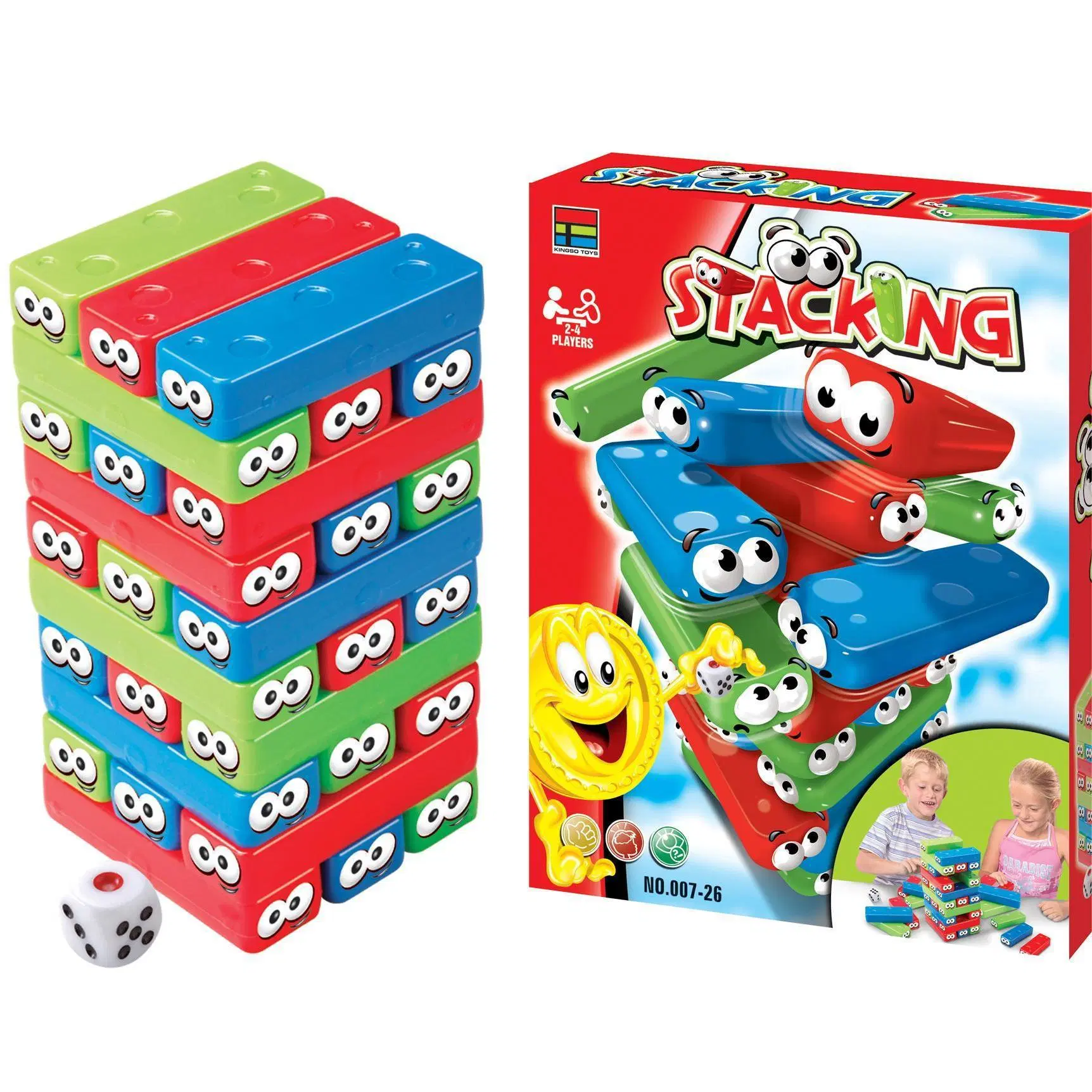 Early Childhood Enlightenment Toys Science Education Tabletop Games for Two Against The Bottom of The Pumping Stacking Cubes
