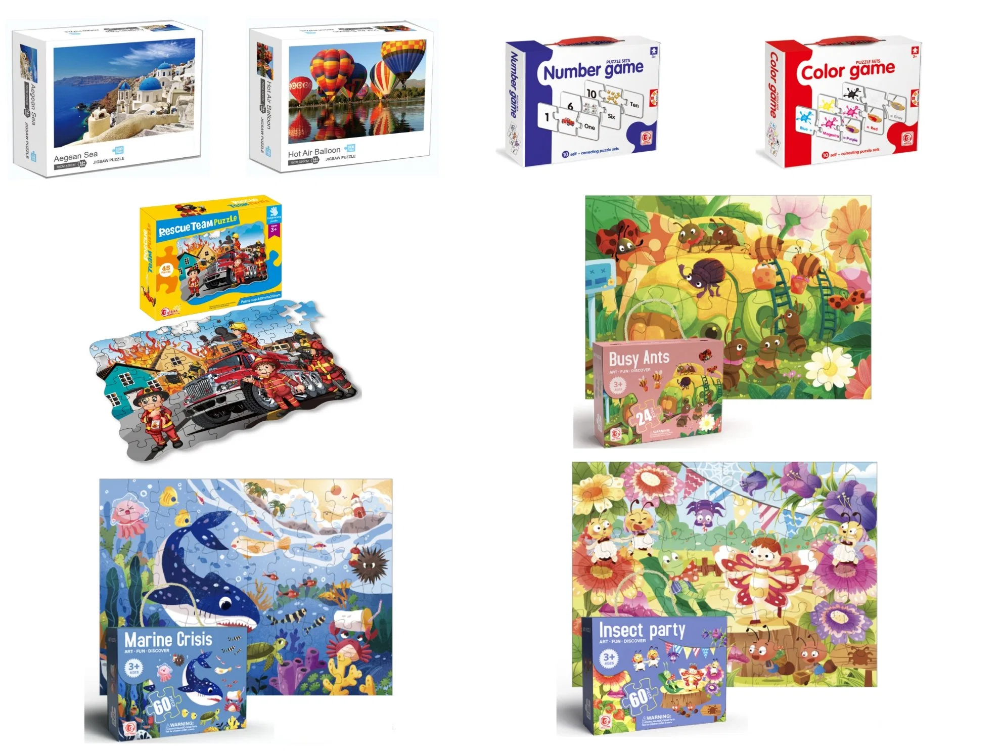 Todos os PCs Cartoon 24 48 PCS 60 PCS 1000 PCS Intelectual Educational Toys Crianças brinquedos Atacado Jigsaw Puzzle