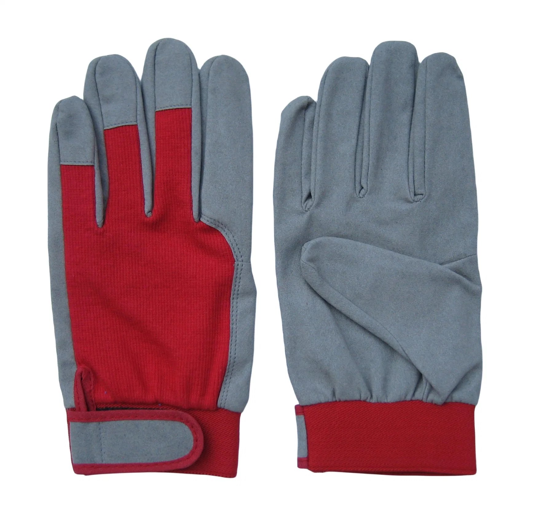 Synthetic Leather Knit Cotton Back Mechanic Work Glove