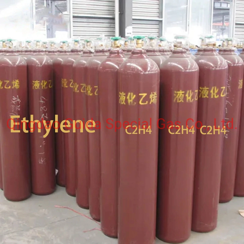 Industrial Grade Ethylene Gas 99.9% C2h4 with 40L ISO Gas Cylinder