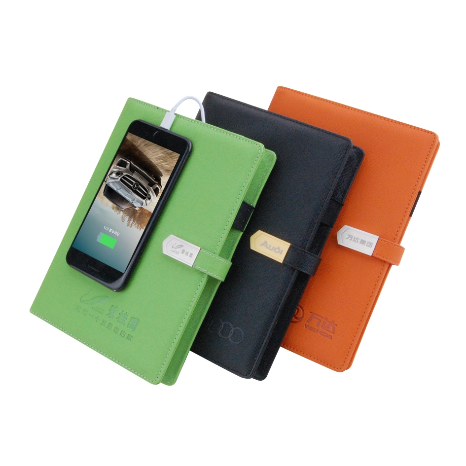 Multifunctional Power Bank Notebook Creative Mobile Power Business Charging Notebook Office Meeting