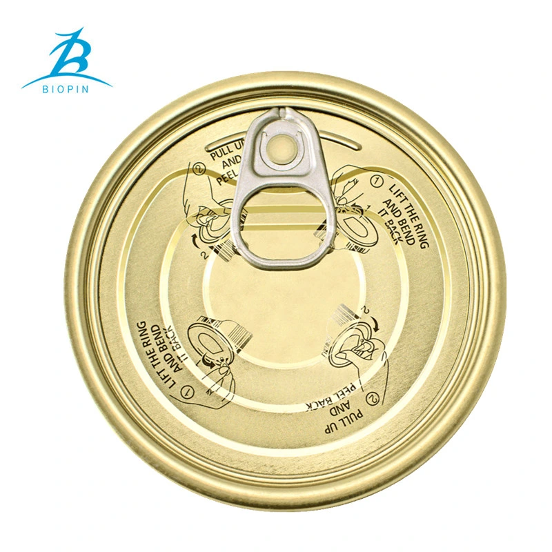 Tinplate Easy Open Ends 403 Antirust Function Gold Tin Can Lid Tinplate Coil 102mm Easy Open End