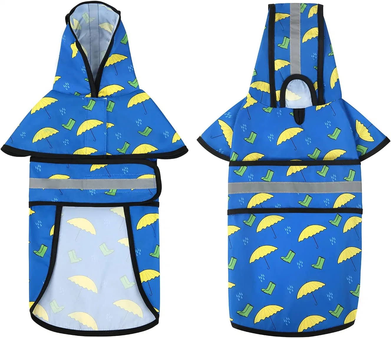 Adjustable Waterproof Wholesale/Supplier Dog Clothes with Custom Designer Pattern Hoodie Raincoat for Doggy Outside Apparel