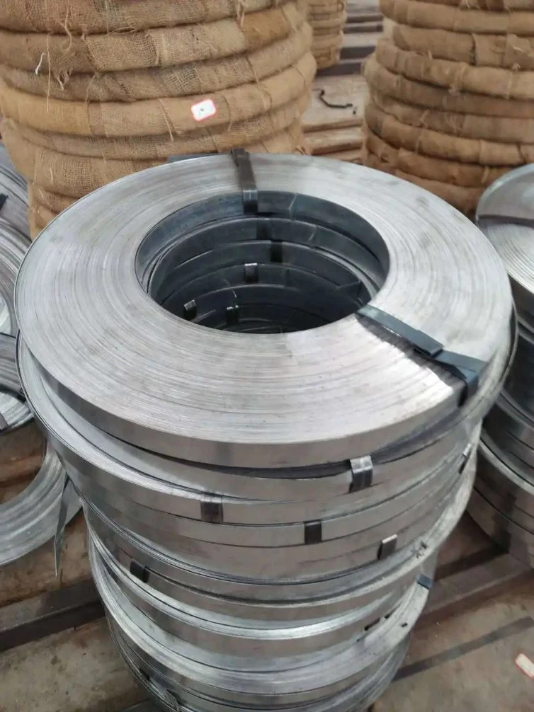 G550 Galvanized Painted Packing Steel Strapping/Band/Strip/Strap Oscillated Wound Black Waxed Metal Strapping Customized