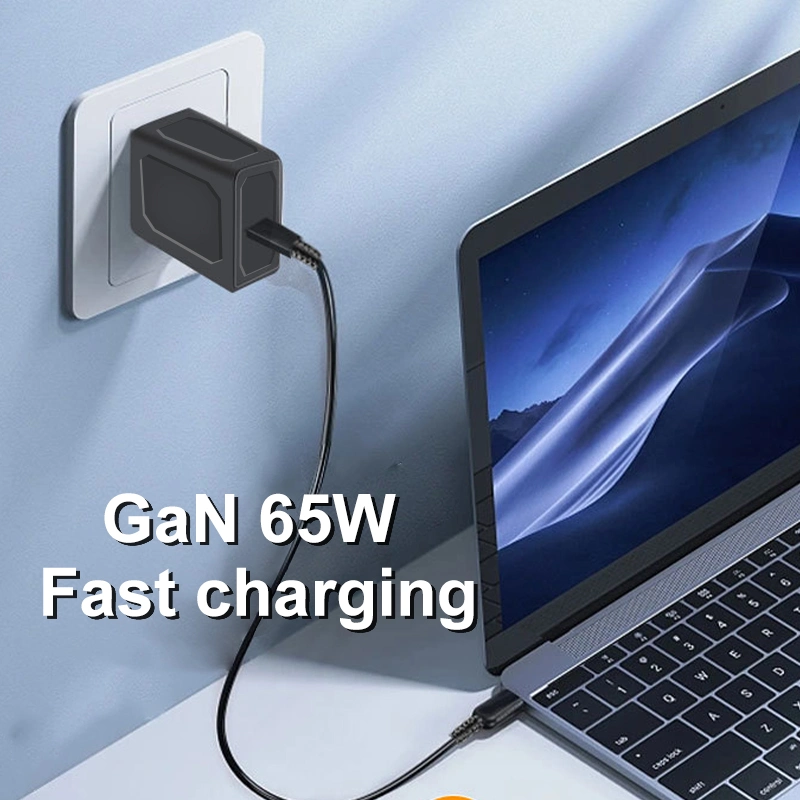 Fast Charging GaN Pd3.0 USB Type C 65W Wall Charger Adapter for Smart Phone