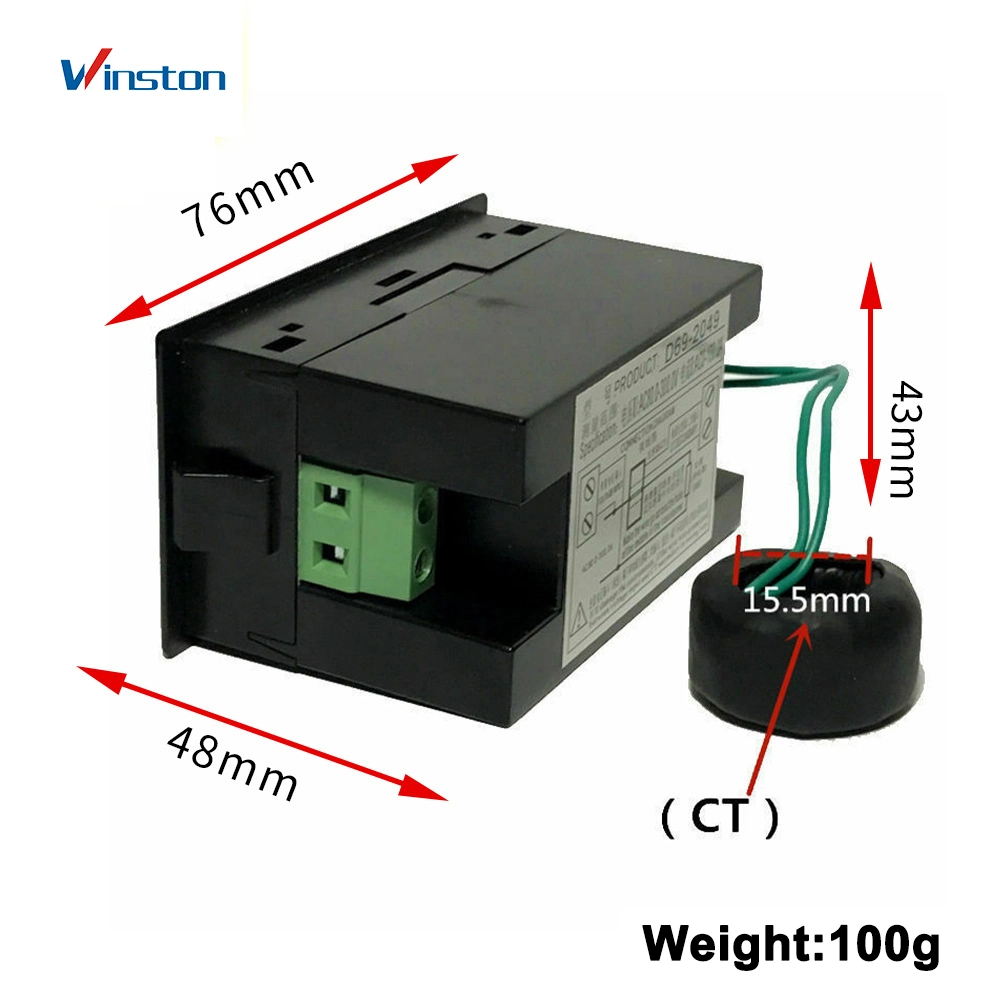 D69-2058 Multi-Function Digital Meter Voltmeter Current Ammeter Electric Energy Frequency Meter Digital Panel