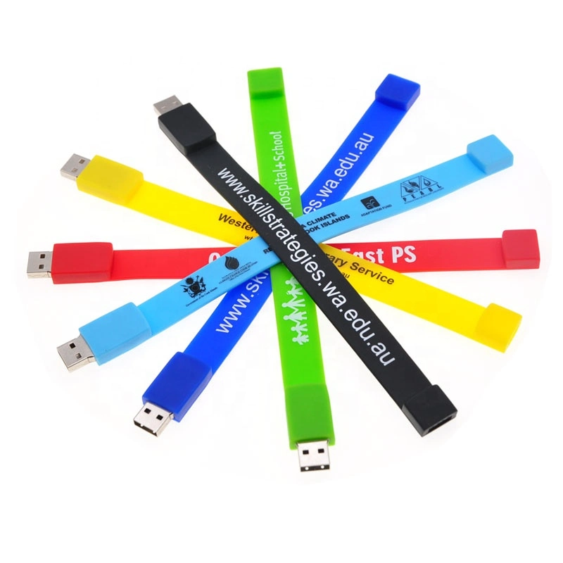 Wholesale/Supplier Custom silicone Factory Price Competitive Freight Charge Free Design! No MOQ USB Flash Drive Bracelet