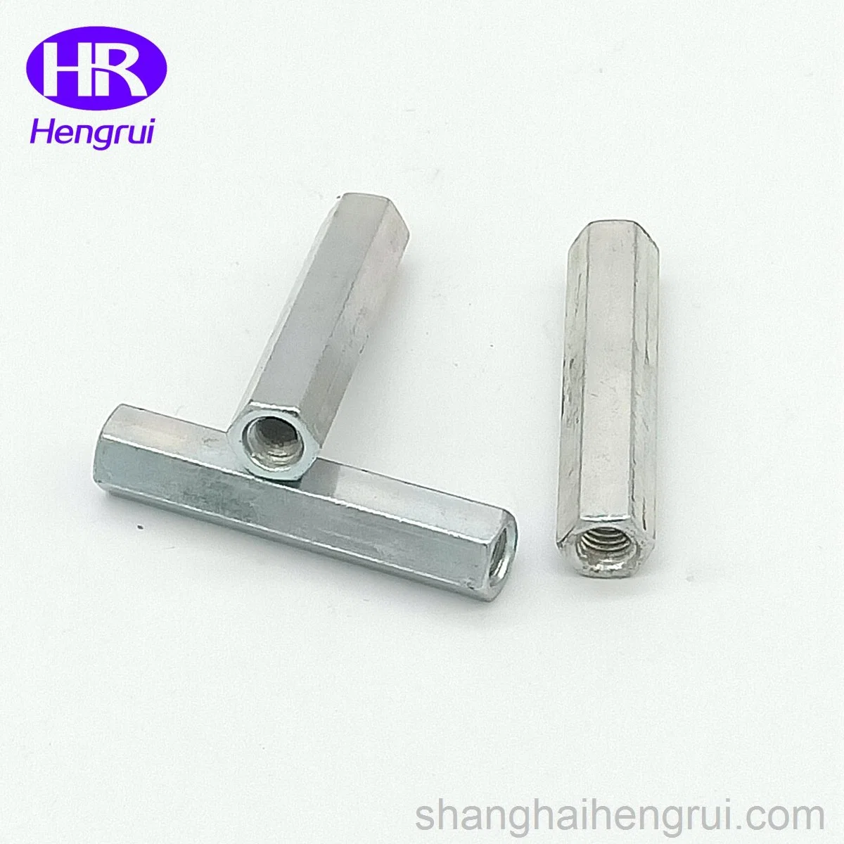 White Zinc Plated DIN6334 Carbon Steel Metric Hexagon Long Nut