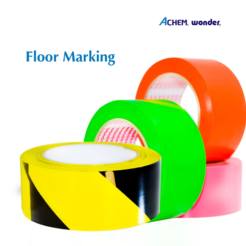 Piso de PVC industrial marca de identificación, codificación de color cinta