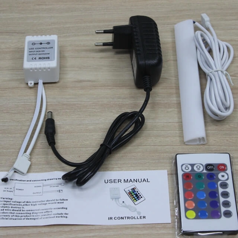 LED زخرفة المصابيح الرشاشة الرف RGB Strip Light LED مشبك