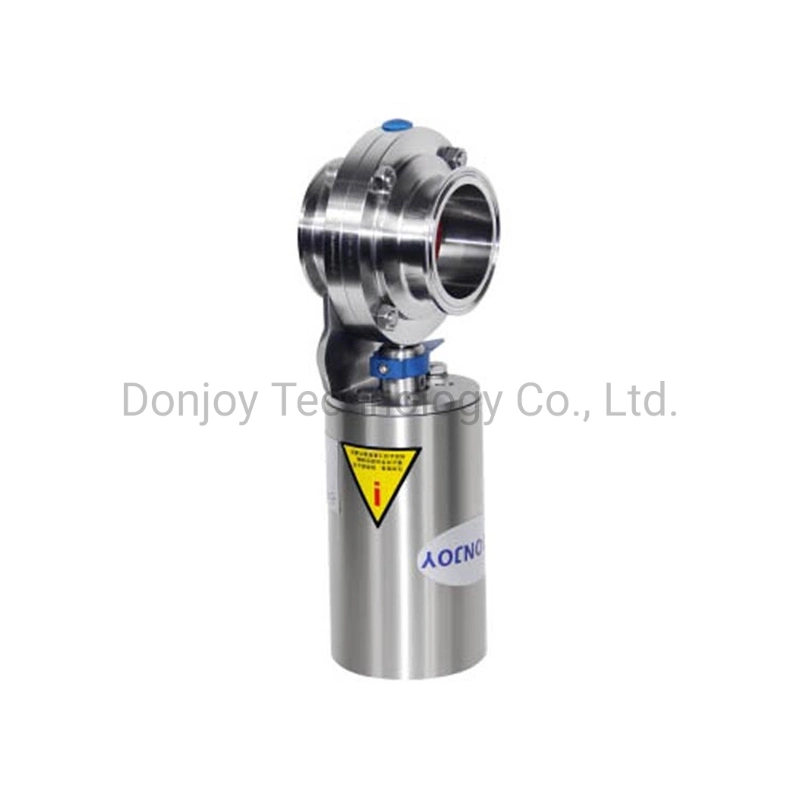 Stainless Steel Clamp Food Grade Butterfly Pneumatic Forged Valve