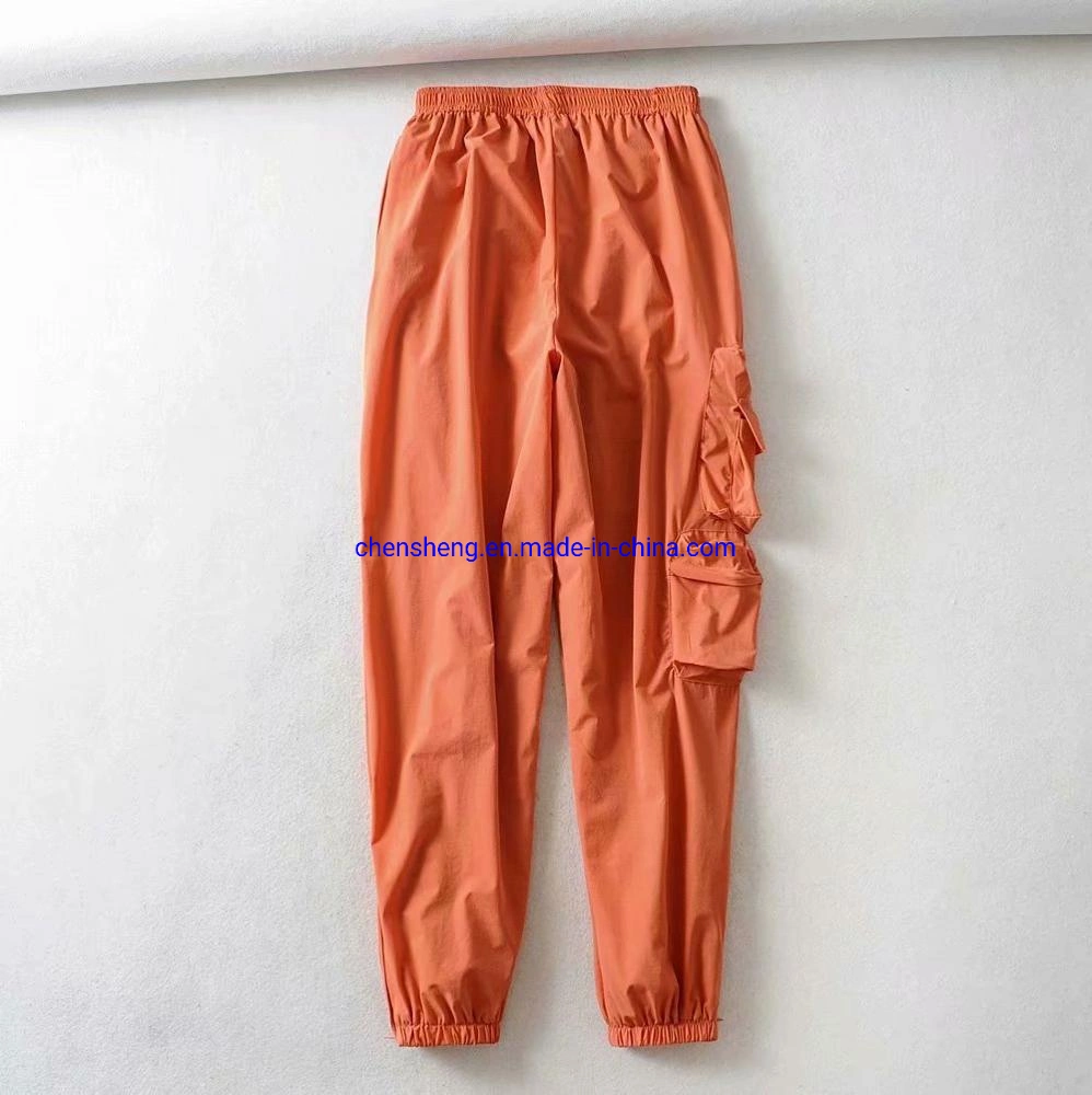 Fashion Sports Hip Hop Streetwear Women Cargo Pants Loose Fit Casual Pants for Ladies