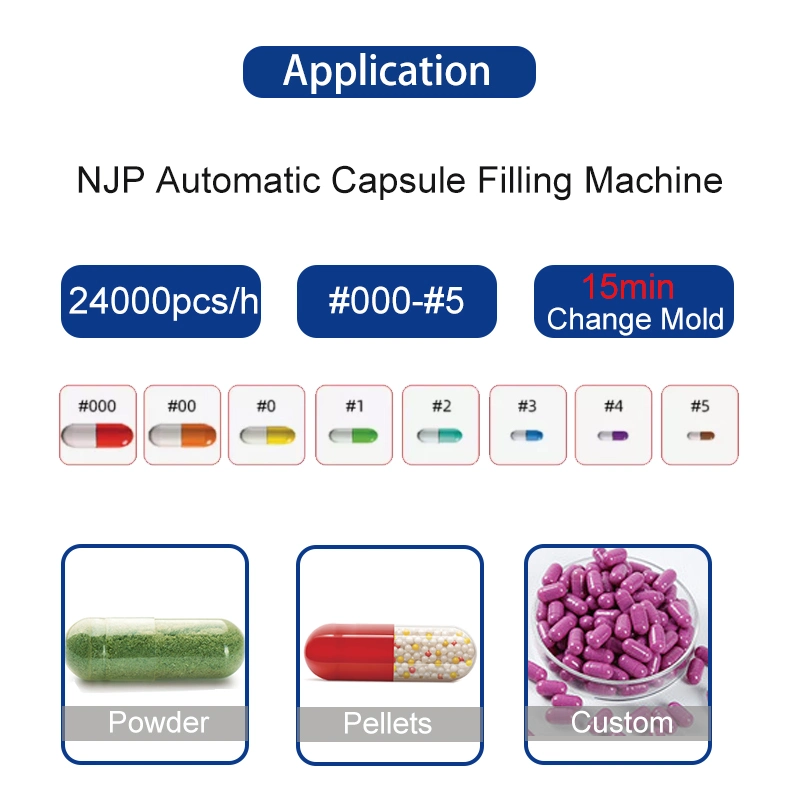 CE Pharmaceutical HMC Gelatin خالية من الكبسولات النباتية ملء التغليف جهاز التضمين