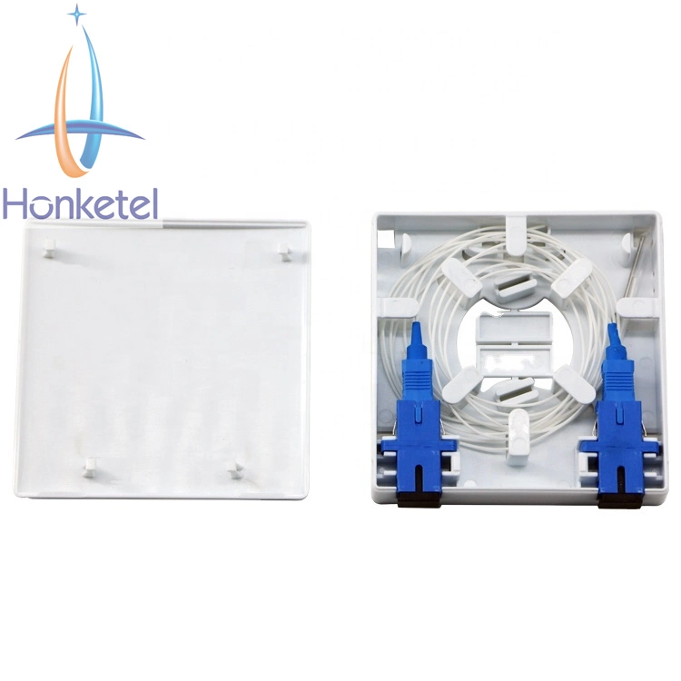 on Sale 2 Core ABS Material Otb Odb Fdb Ftb FTP Optical Fiber Indoor Terminal Box with 2PCS Sc Upc Adapters